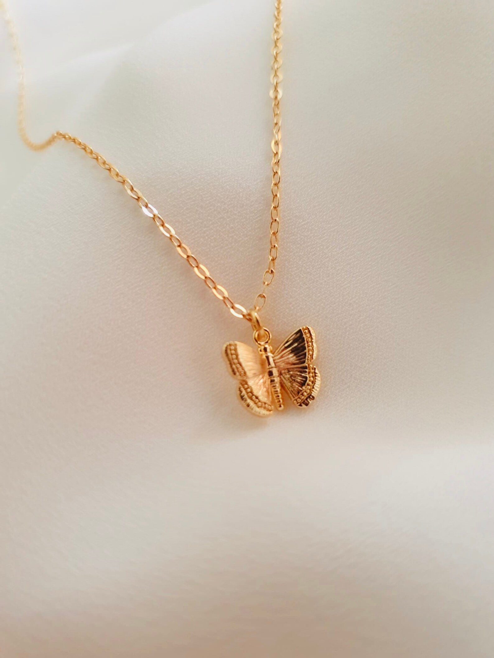 Kamehameha Butterfly 18K Gold Pendant Necklace Pendant Only