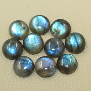 Labradorite Calibrated Gemstone 10 Pcs lot Super Flashy fire Round Shape 13mm Cabochon! Both Side Hand Polished Cabs ,Labradorite Gemstone