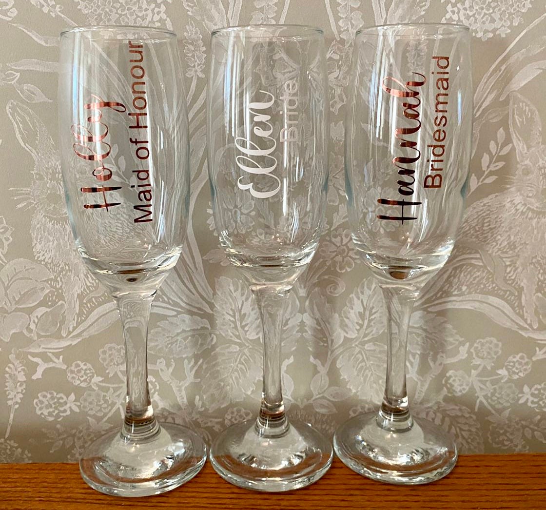 Personalised Champagne Flutes Etsy UK