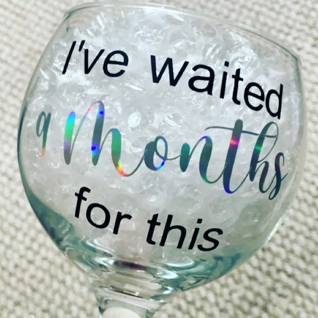 Personalised Pregnancy Gin Glass. Pregnant 9months Gin Gin Etsy