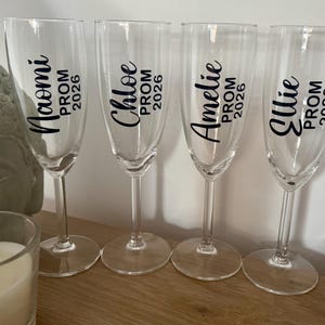 Prom Flutes Personalized Prom Champagne Flutes: White Plastic Party Glasses - Etsy UK