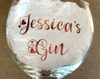 Gepersonaliseerde gin-glas