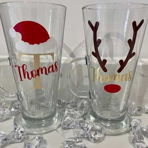 Personalised Christmas Hot Chocolate glasses|hot chocolate|names|gifts|secret Santa gifts|Christmas Eve night|boxes