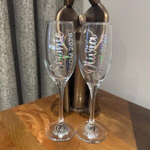 Prom Flutes Personalized Prom Champagne Flutes: White Plastic Party Glasses - Etsy UK