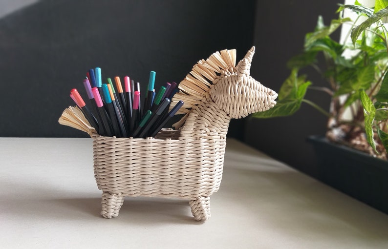 Unicorn Desk Organizer for Kids Pencil Holder. Etsy