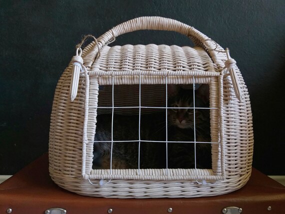 cat carrier wicker