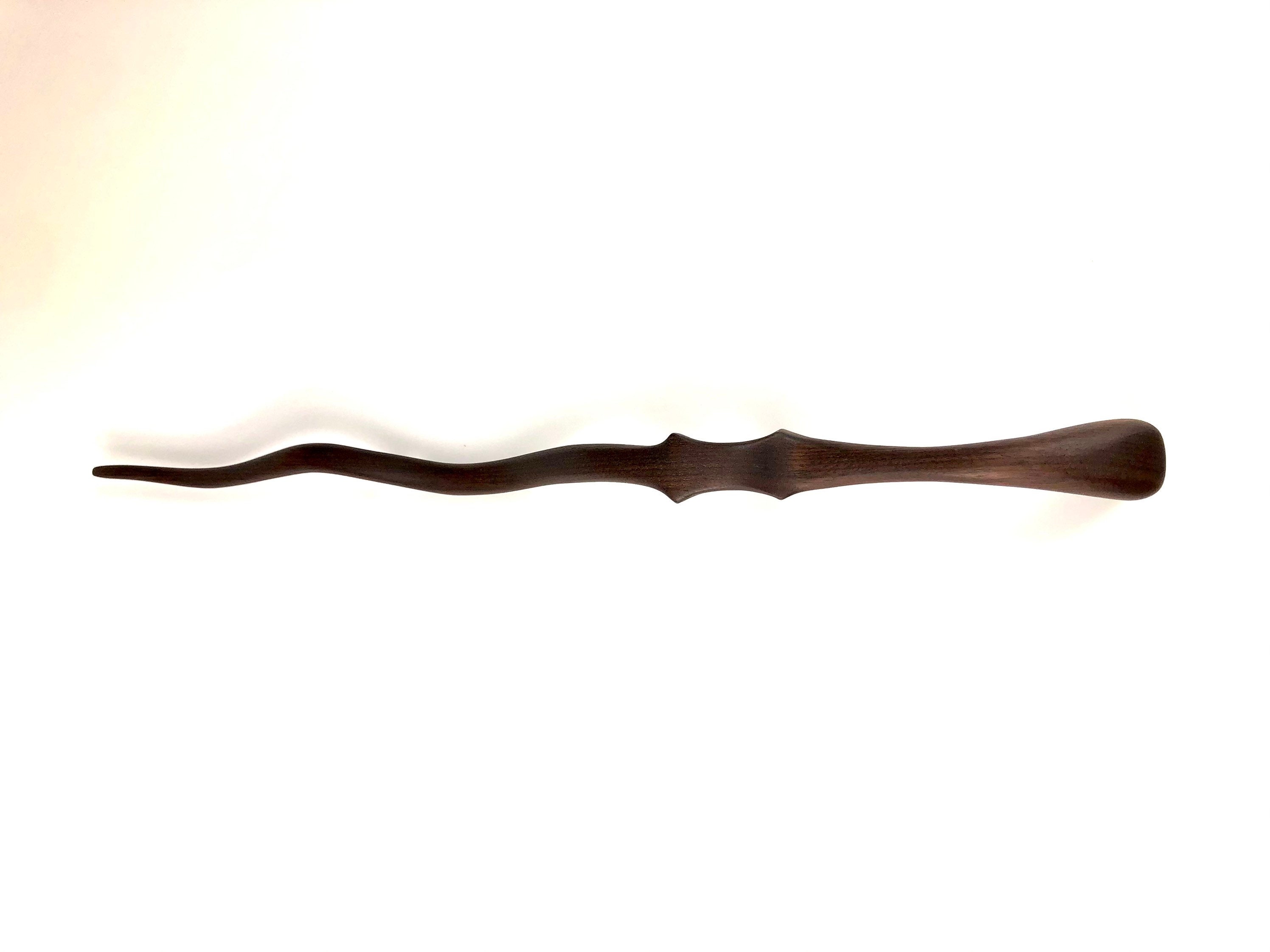 15 1/2 Handcrafted Wooden Spiral Wand American Black Walnut Etsy