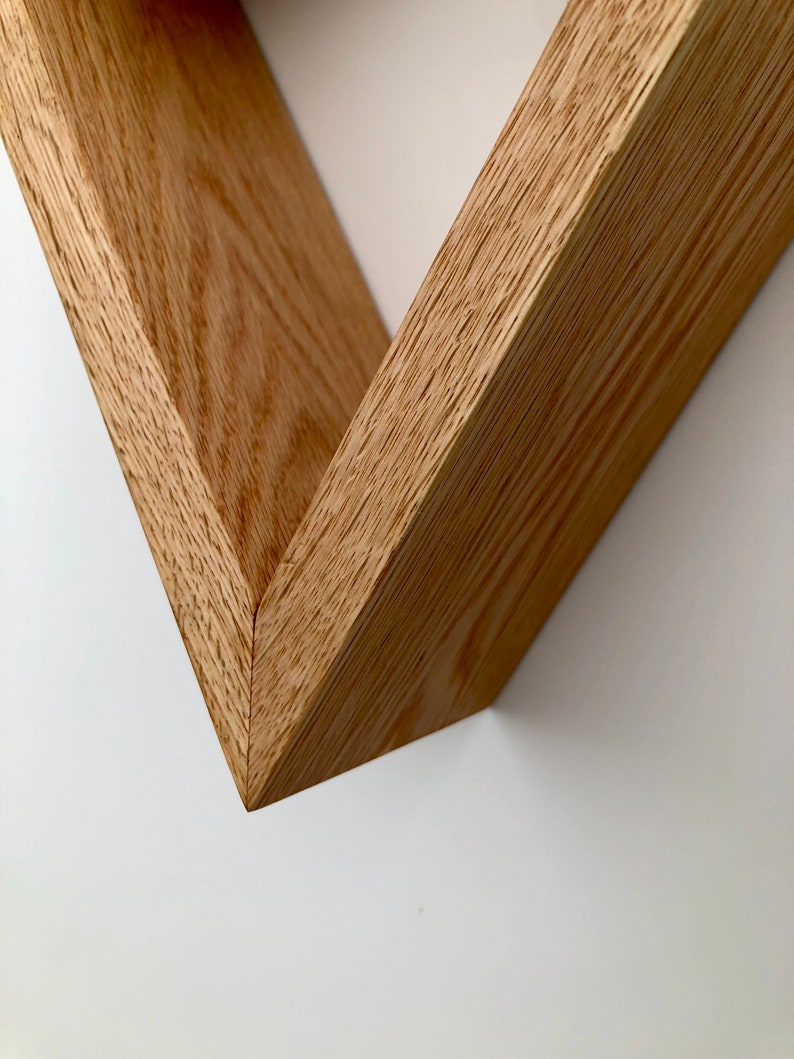 Geometric Wooden Wall Mounted Plant Stand Candle Holder Plant Pot Hanging Shelf Herb Garden Oak Shelf Oak Shelves Succulent.