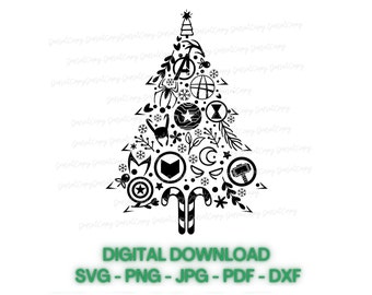 Superhero tree SVG, PNG,JPG file/Loki cut file/Loki tv series digital download/vinyl cut file/sublimation file/Christmas svg