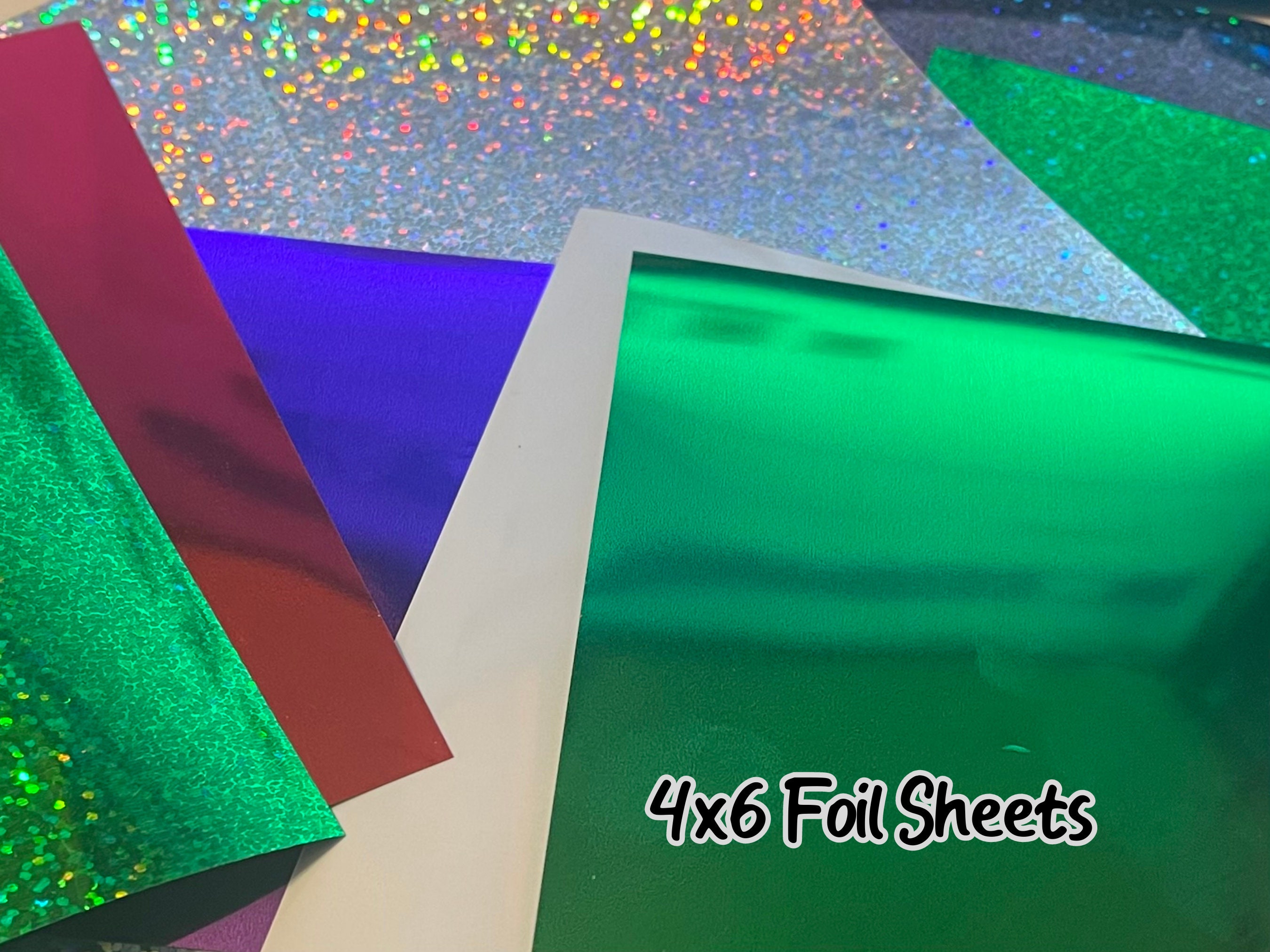 4in X 6in Foil Sheets for Confetti/glitter Tumblers and Resin 