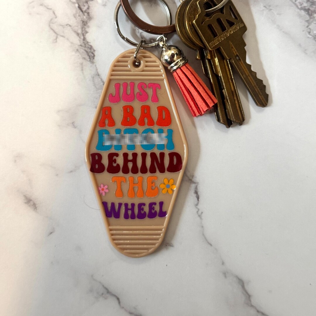 Bad Key Ring Design Bad B*tch Motel Keychain: Funny Retro Hotel Style Keyring - Etsy