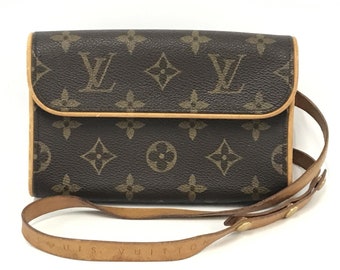 AUTHENTIC (6261_0514) LOUIS VUITTON Monogram Pochette Florentine Waist Bag