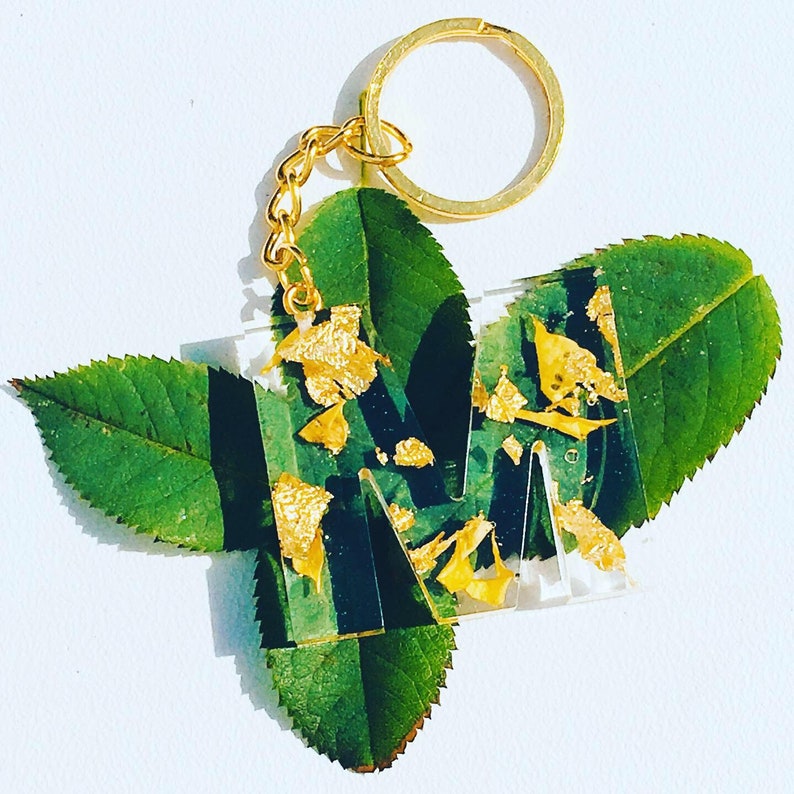 Homemade Resin Flower Keychains Etsy