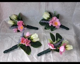 Handmade pink wedding flowers
