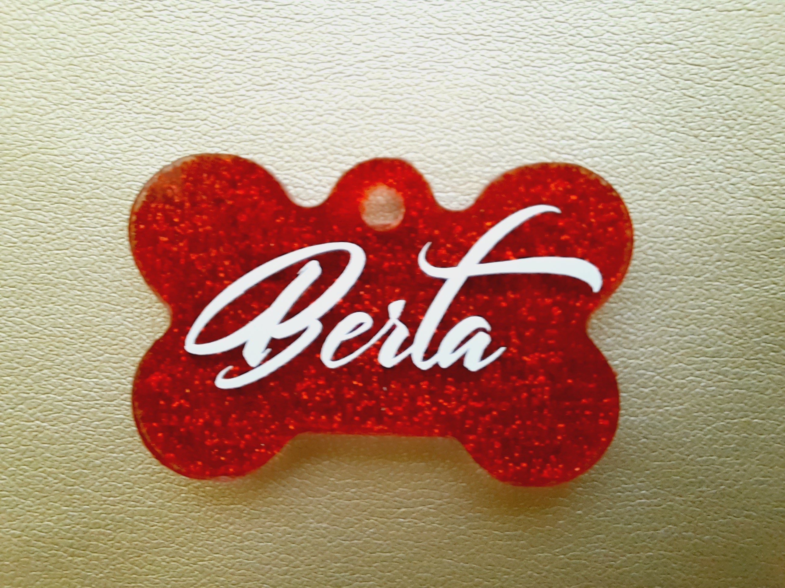Glitter Dog Tags Red Glitter Pet Tag Pet ID Tag Glitter Etsy UK