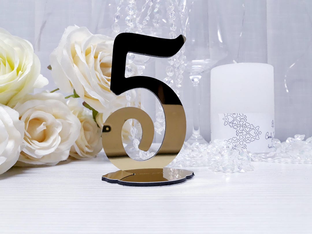 Mirrored Table Numbers Mirrored Table Numbers, Wedding Table Numbers, Table Numbers With ...