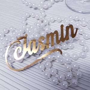 Custom wedding place cards, Wedding place cards, Name place card, Personalized glass decor, Place card holder, Wine glass custom,Guest names