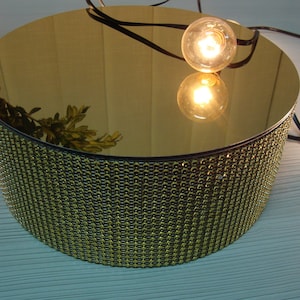 Mirror gold cake stand with rhinestone sides, mirror wedding cake stand height 4 inches , gold beautiful glitter cake stand.
