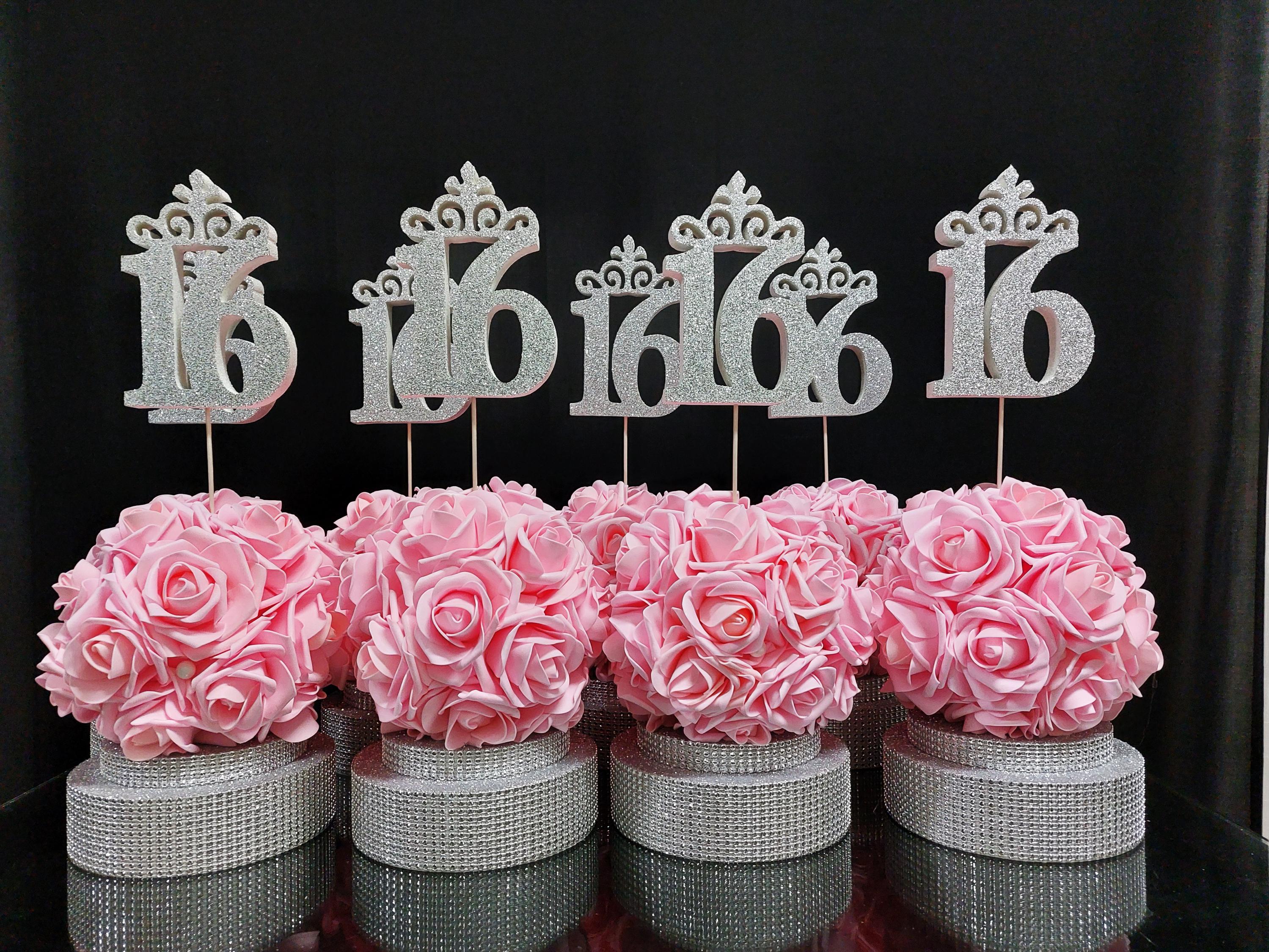 Sweet 16 Center Pieces
