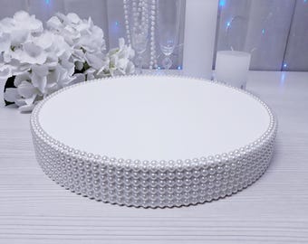 Cake stand, pearl cake stand, wedding cake stand, white cake stand, pearl wedding cake stand, round cake stand, cake stand height 2 inches