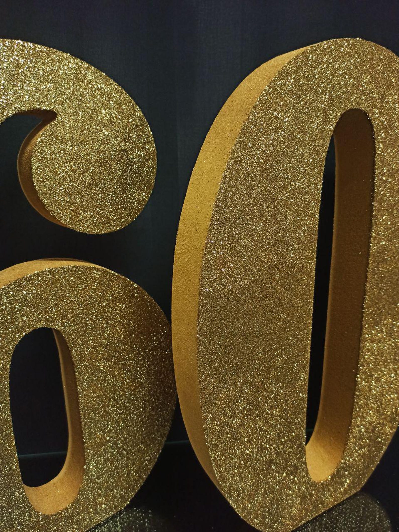 Standing Numbers Large Numbers Gold, Styrofoam Numbers 20 Inches, 3D Free Standing ...