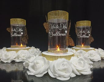 Centros de mesa para boda, centro de mesa señor y señora, centros de mesa mariposa, centros de mesa para boda, decoración luminaria blanca