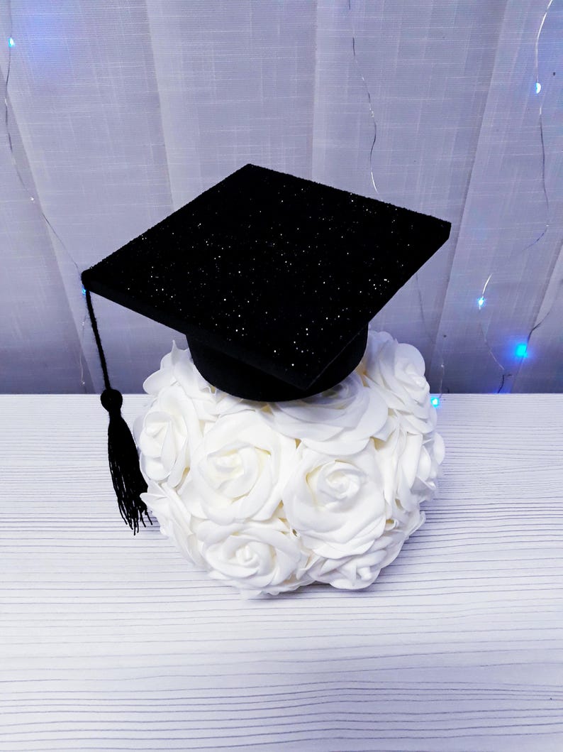 Small Roses For Grad Cap Graduation Centerpiece Roses Ball With Graduation Cap, Graduation Table ...