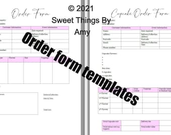 Catering Business Order Forms/Order book | Small Business, Food Business | Digital Files | 4 Editable PDF Templates