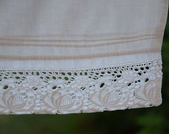 Hole Lace Richelieu Lace Pillow Covers Embroidery,White LEINEN Parade Pillow Ruffles