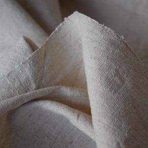 Pure Hemp Sheet Antique Rustic Homespun Canvas Organic Linen Handwoven Center Seam Upholstery Fabric Vintage Decor Country