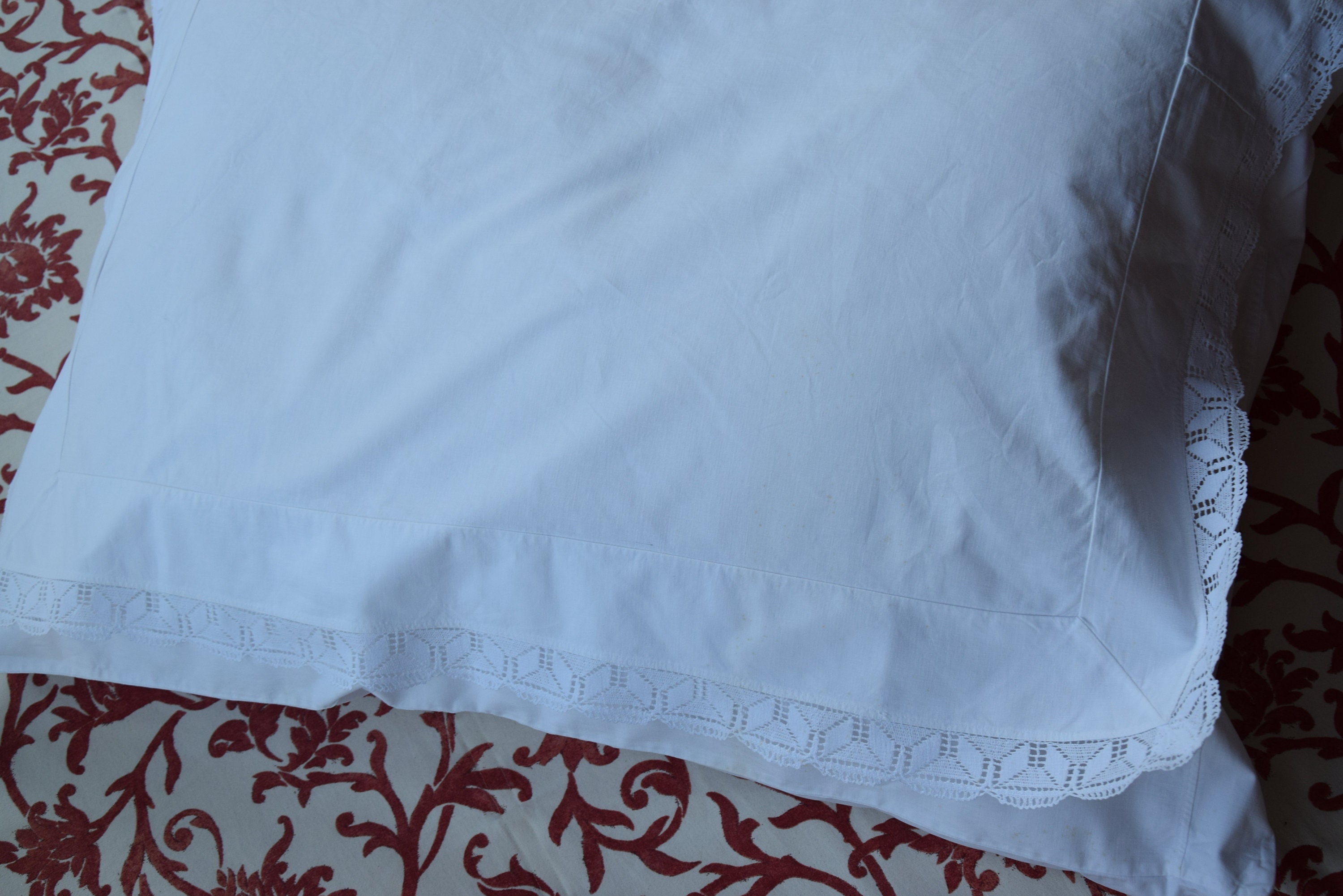 Antique French Pillowcase C 1900 Vintage Bedding Pillow Sham Etsy