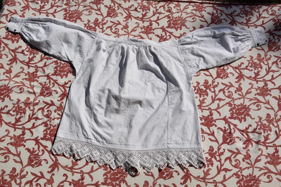 Antique Hungarian Organic Linen Hemp Folk Costume… - image 8