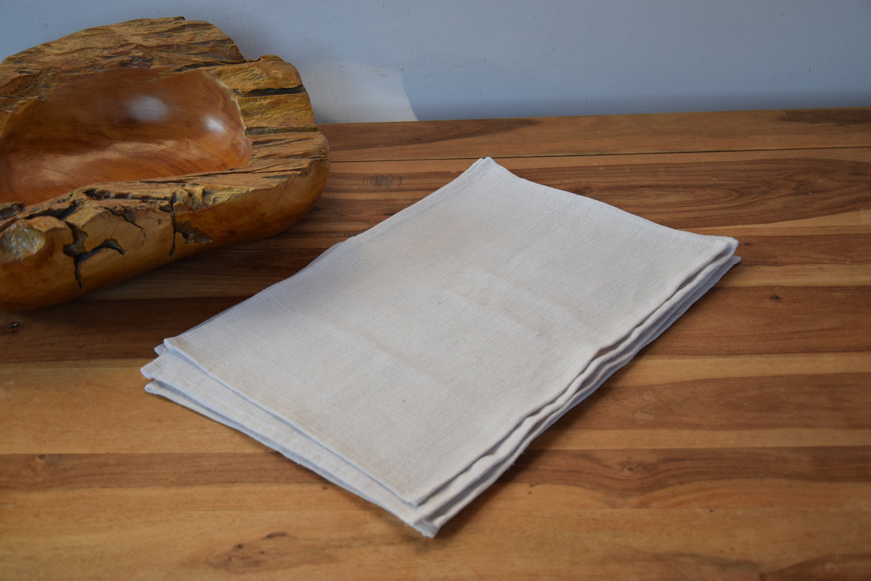 Antique Pure Hemp Napkins Set 6 Rustic French Towel Material Etsy