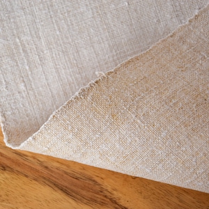 7 meters (Price/Meter) Antique French Nubby Rustic Bolt Pure Hemp Roll Organic Linen Upholstery Fabric Handmade Canvas Old Farmhouse