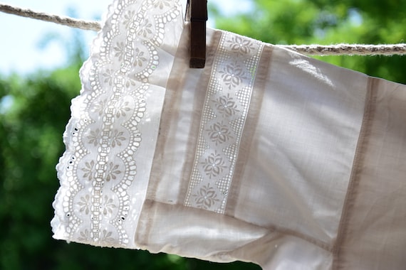 Antique Hungarian Pure Linen Summer Folk Costume … - image 1