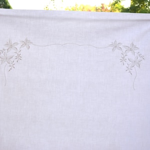 Pair Antique French Pillowcases Vintage Bedding Pillow Sham Pillow Case Cushion Cover Handmade Embroidery Rustic Romantic Old