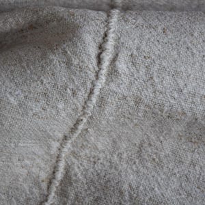 HEAVY Nubby Pure Hemp Sheet Canvas Antique Rustic Material 麻 Homespun Farmhouse Organic Linen Woven Upholstery Fabric Vintage French