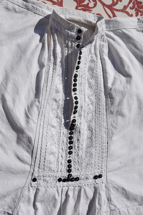 Antique Hungarian Organic Linen Hemp Folk Costume… - image 4