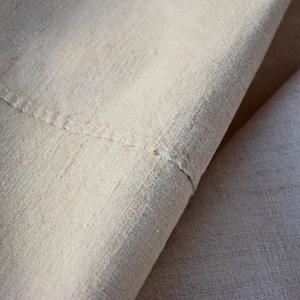 Vintage Pure Hemp Sheet Homespun Upholstery Woven Handloomed Bedding Canvas Linen Organic Antique Rustic French Farmhouse Country Old