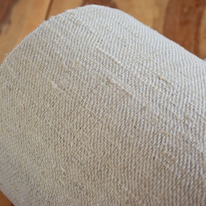 HEAVY Nubby (Price/Meter) Stair Runner Antique French Rustic Bolt Pure Hemp Roll Extra wide 21&#39; Organic Linen Fabric Old Handmade