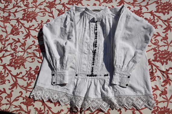 Antique Hungarian Organic Linen Hemp Folk Costume… - image 10