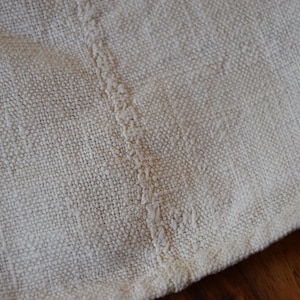Vintage Pure Hemp Sheet Antique Rustic Material Homespun Canvas Organic Linen Handwoven Centre Seam Upholstery Fabric Vintage Decor Country
