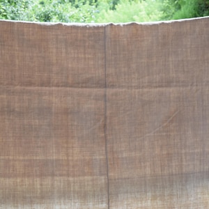 Pair Nubby Pure Hemp Sheet Canvas Blanket Antique Rustic Material 麻 Homespun Farmhouse Organic Linen Woven Upholstery Fabric Vintage