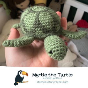 PDF Crochet Pattern Turtle - Amigurumi Sea Turtle DIY Plush - Instant Download Ocean Animal Toy - Beginner Crochet Tutorial