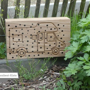Insect Hotel Wild Bees Camper Solid Wood image 5