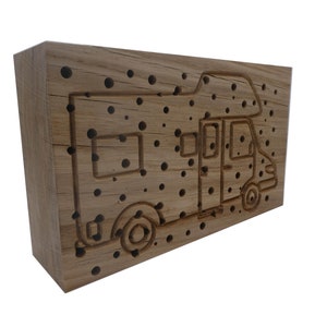 Insect Hotel Wild Bees Camper Solid Wood image 1