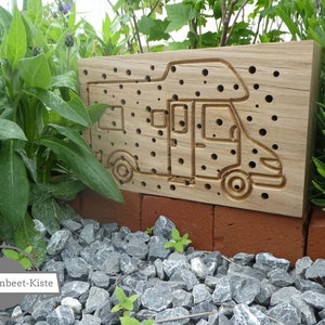 Insect Hotel Wild Bees Camper Solid Wood image 3