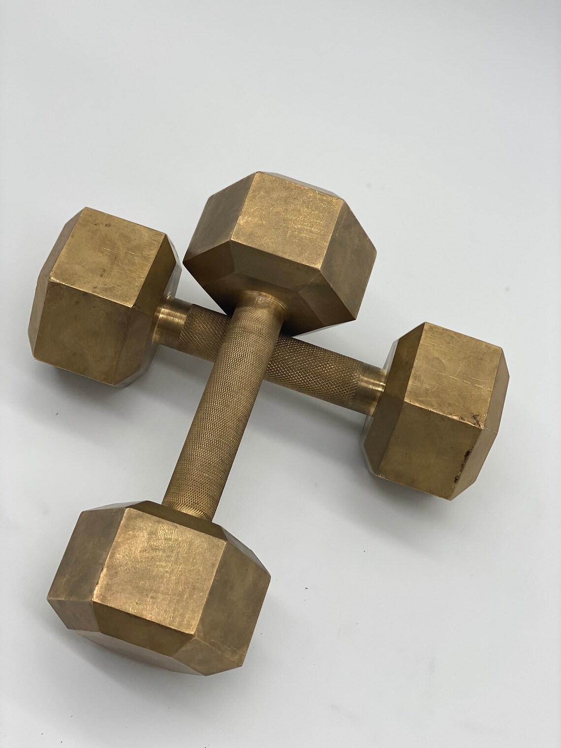 Brass Dumbbells Etsy
