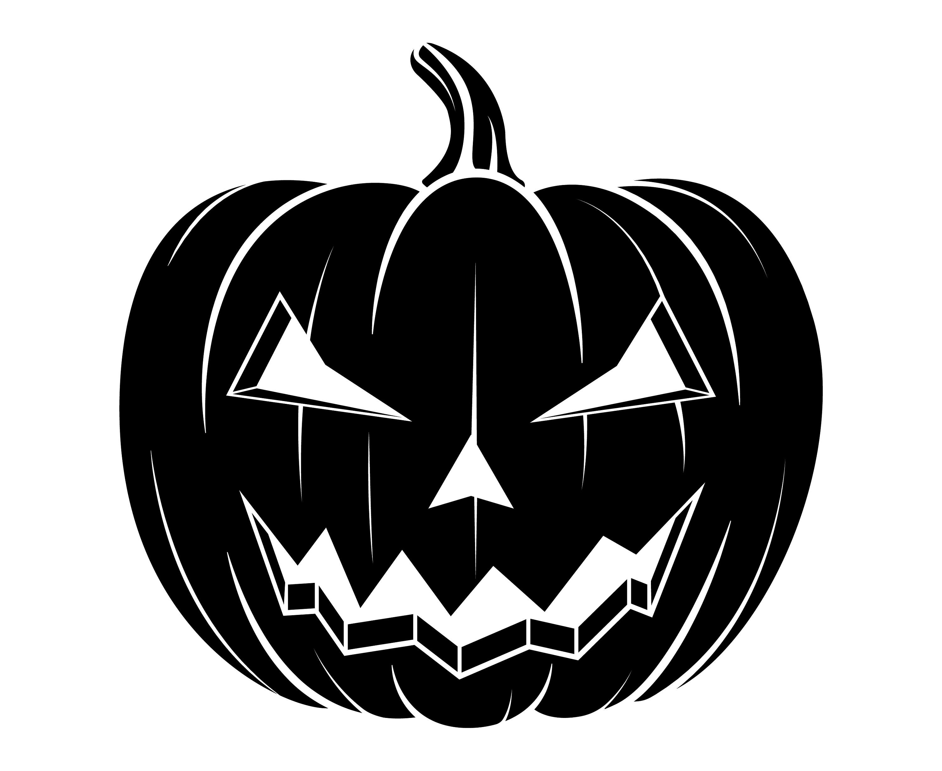 Halloween Pumpkin Jack O Lantern Scary Face SVG Vector | Etsy