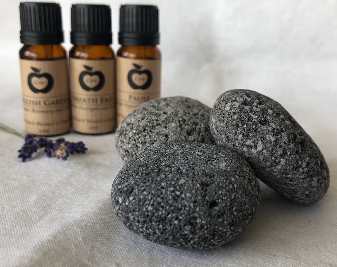 Lava Stone Essential Oil Diffuser Set with Small Batch Oil Blend of choice
